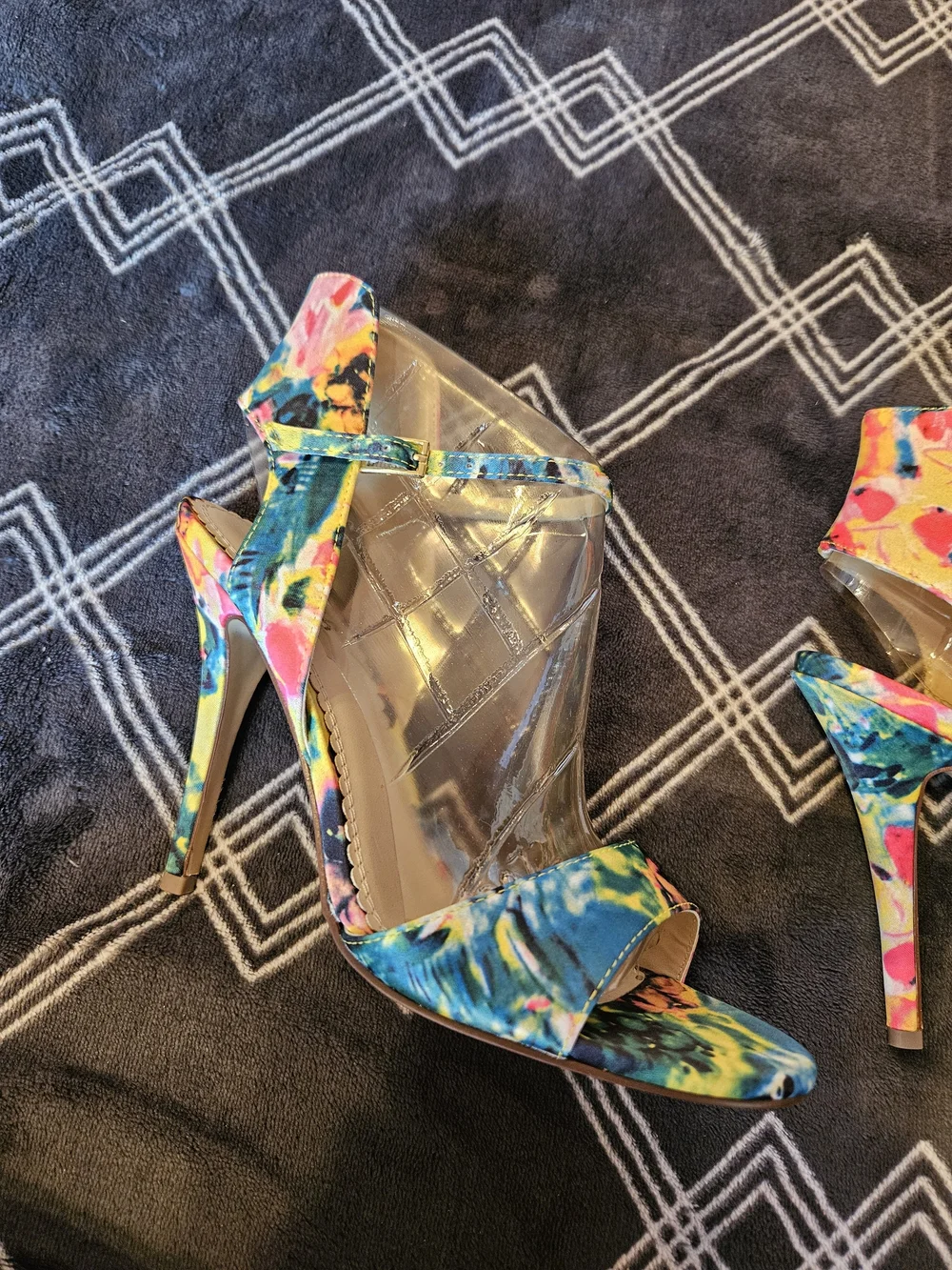 Mix No 6 New Floral Cameo Multicolor Floral Dress Shoes Sz 8